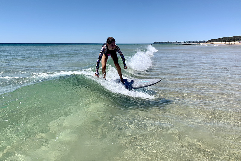 Surfing at Wurtulla Beach Surfing at Wurtulla Beach