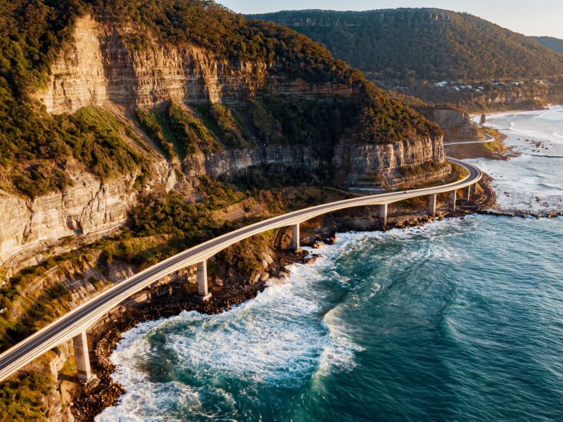 scenic drives at Sea Cliff Bridge