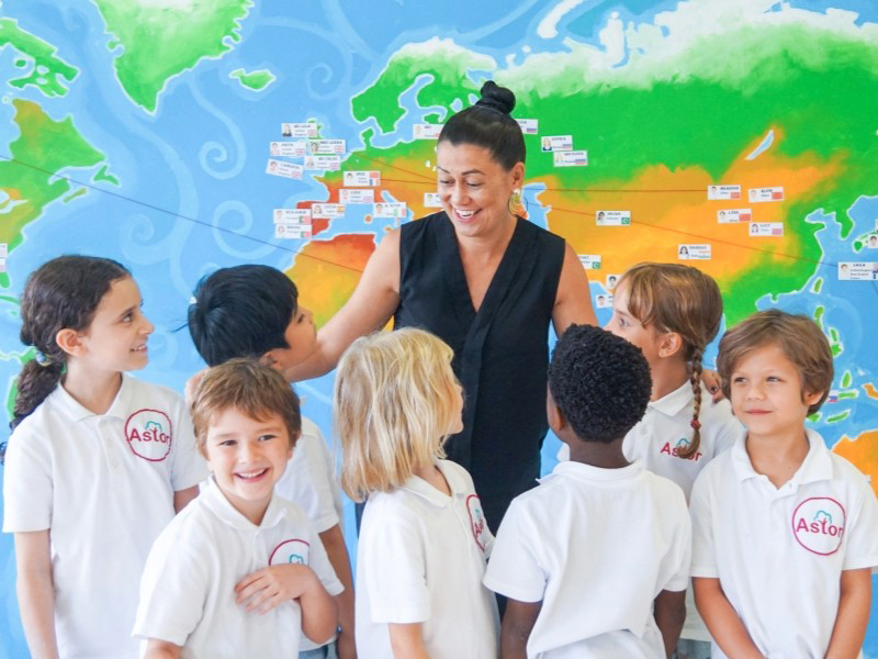 Astor International School SG students and teacher