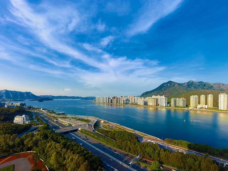 image of view from Hyatt apartments long stay hotels