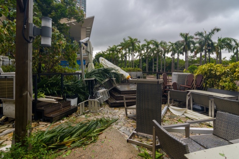 image of Tung Chung during typhoon season