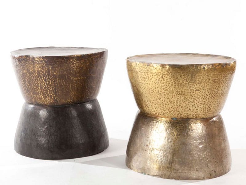 shopping in hong kong, OM-DRUM-hand forged bronze side table or seat $9325
