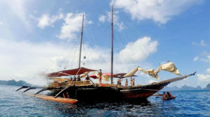 Boat sailing around the Philippines