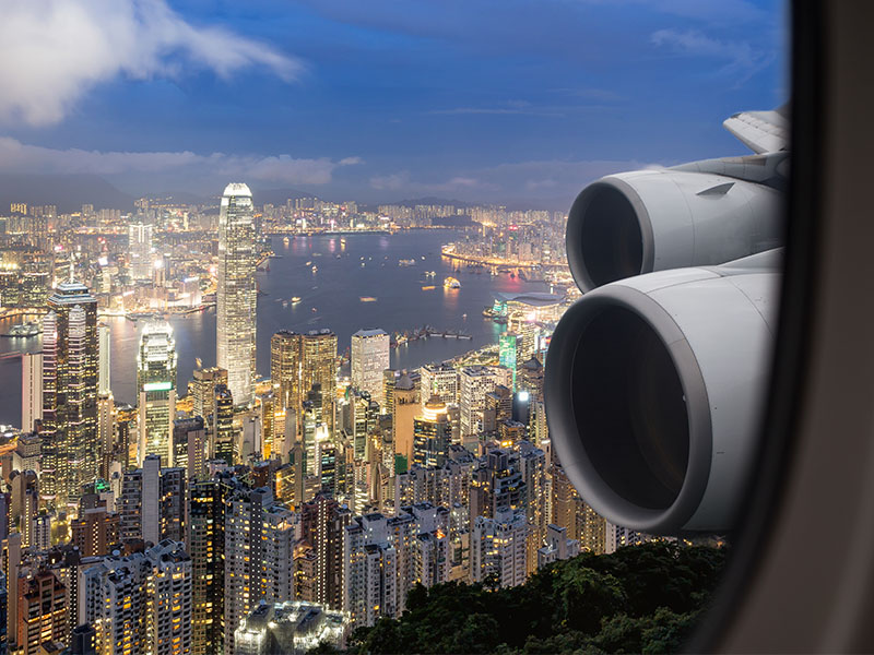 Hong Kong from a plane