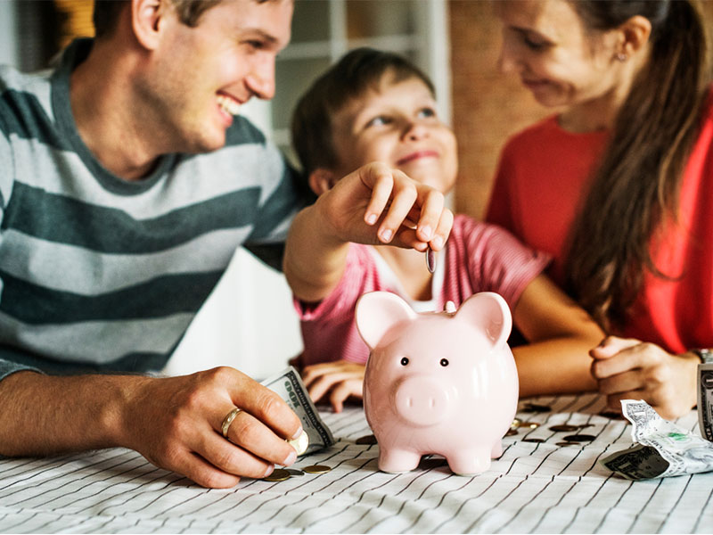 Kids saving money