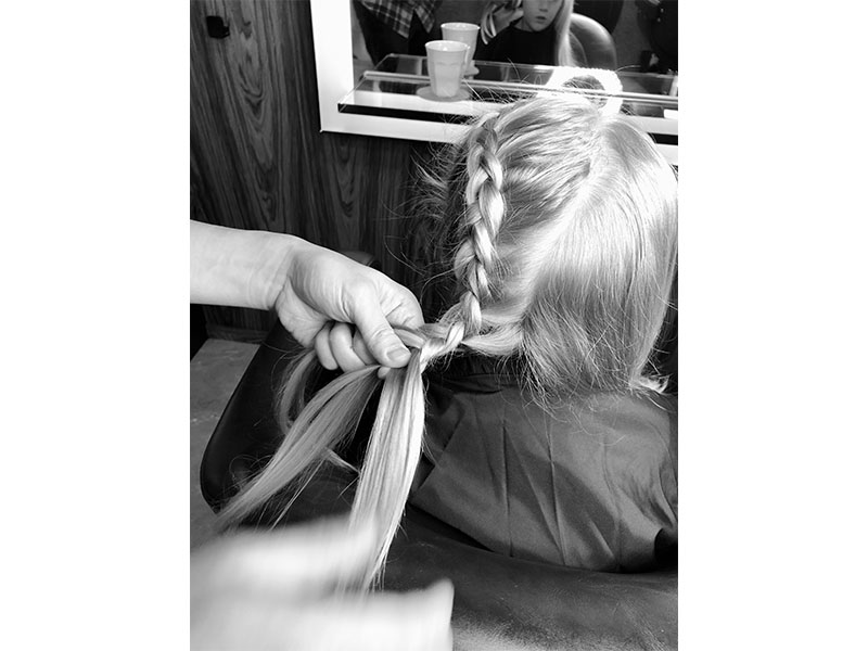 Rosebud braids - step 2