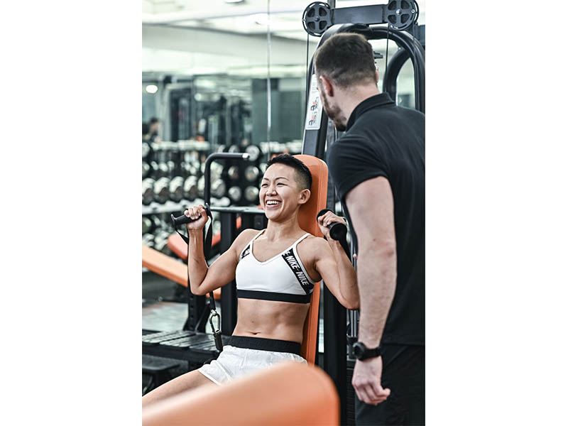Award-winning chef May Chow during personal training with ATP fitness