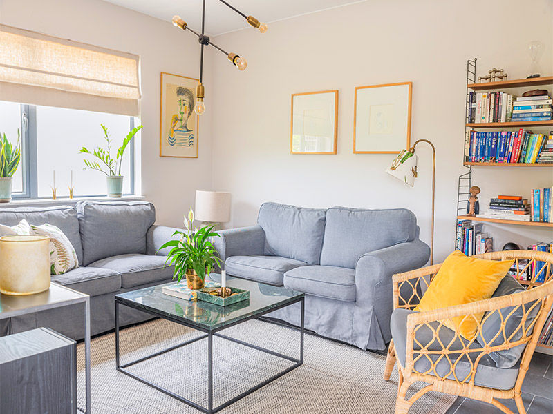 Yellow living room
