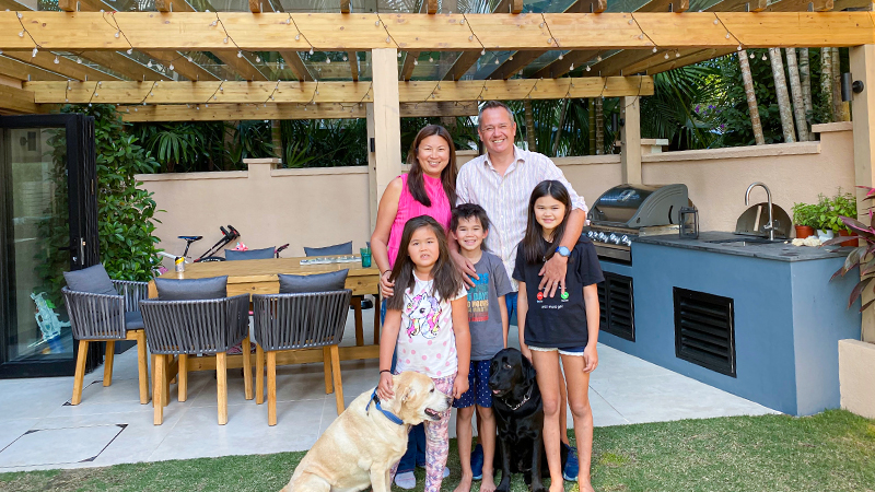 Jenny Perry, founder of Perry Contracting renovation business and family