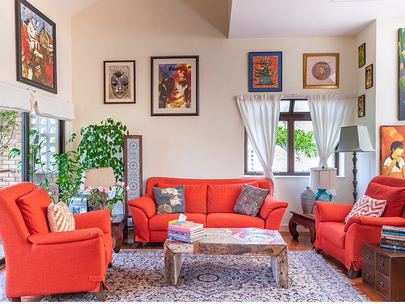 Bhakti Mathur house on The Peak in Hong Kong - living room