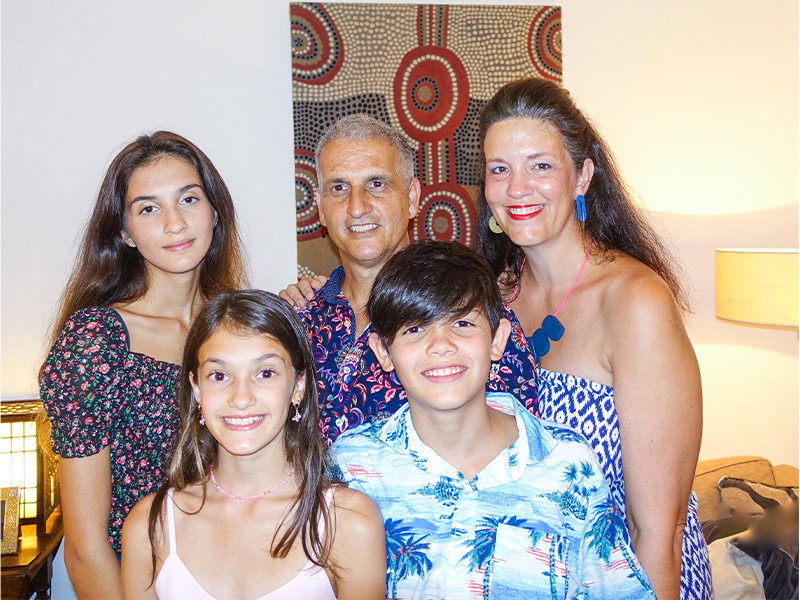 The Tepee Tribe founders Rachel and Lorne Ali and family at home in their village house in Mui Wo on Lantau Island