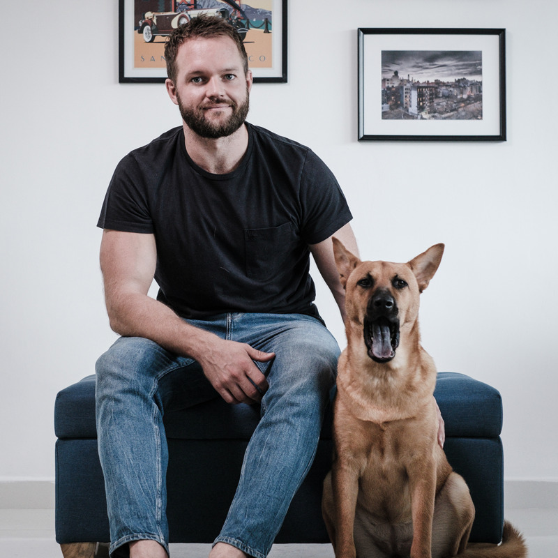 Chris Lee co-founder of Buddy Bites dog food in Hong Kong