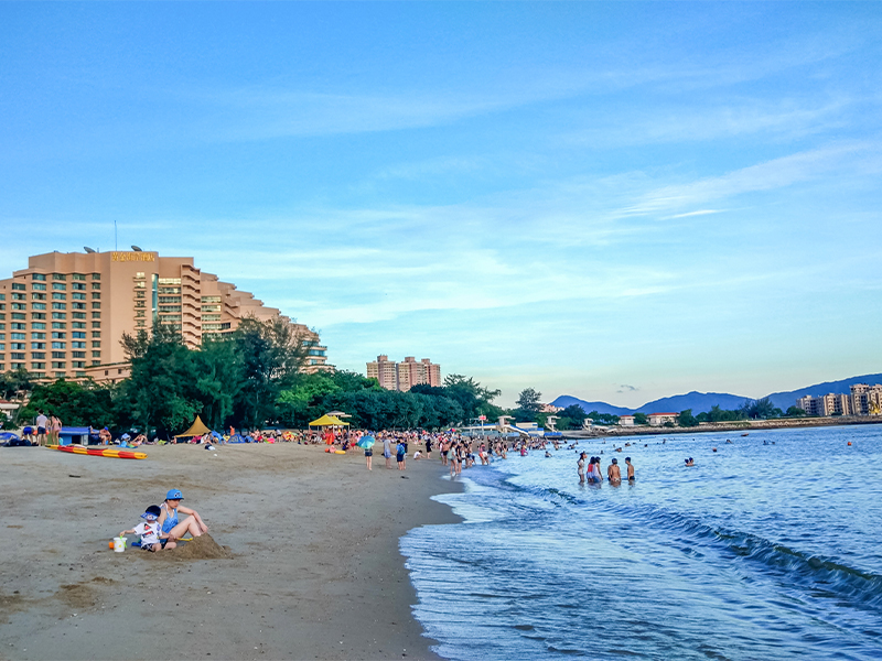 Tuen Mun beach in Hong Kong