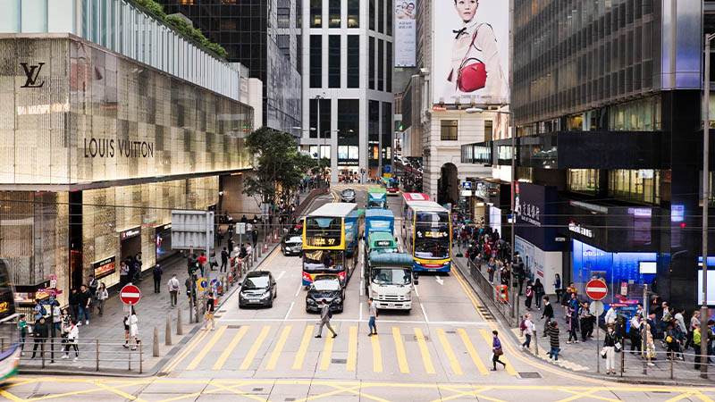 Hong Kong streets - for article on Hong Kong facts and trivia