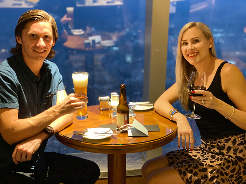 Founder of Rhythm and Rhyme in Hong Kong, Joanna Baker with her husband