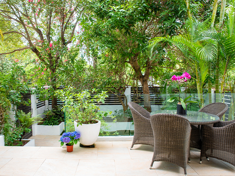 Amanda Clarke of Altfield Interiors village house in Sai Kung - outdoor space