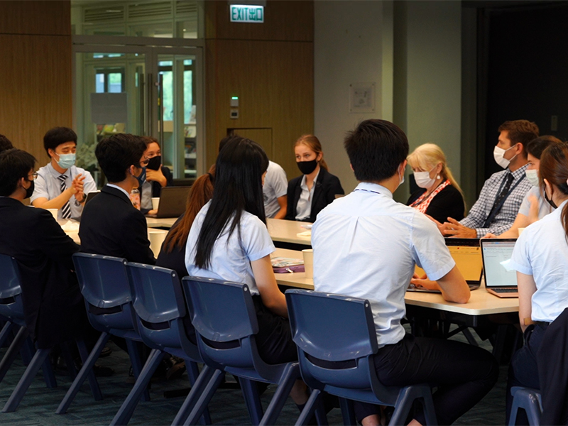 Harrow prefects for web article on school leadership opportunities 