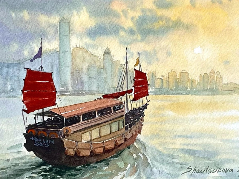 Hong Kong art by artist Yulia Shautsukova