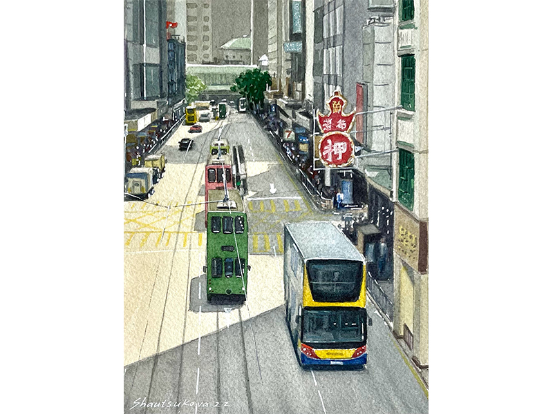 Hong Kong art by Yulia Shautsukova