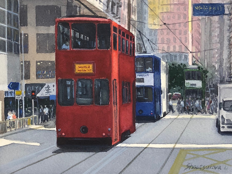 Hong Kong art by artist Yulia Shautsukova