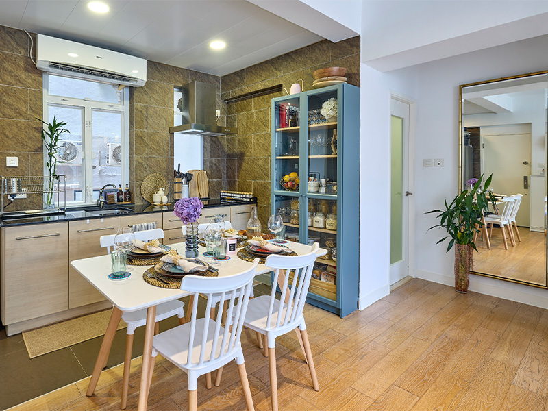 Marianne Obena's home in Soho in Hong Kong - kitchen