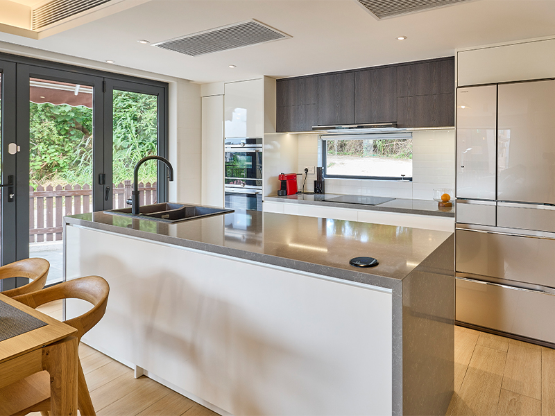 kitchen of a village house in Yuen Long built by interior design company Grande Interior Design in Hong Kong 