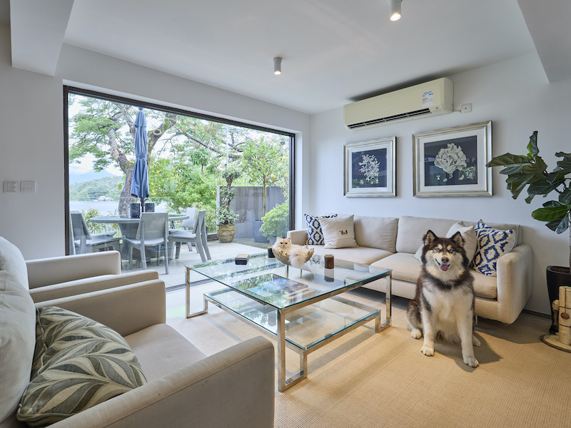 Living room village house in Hong Kong water views