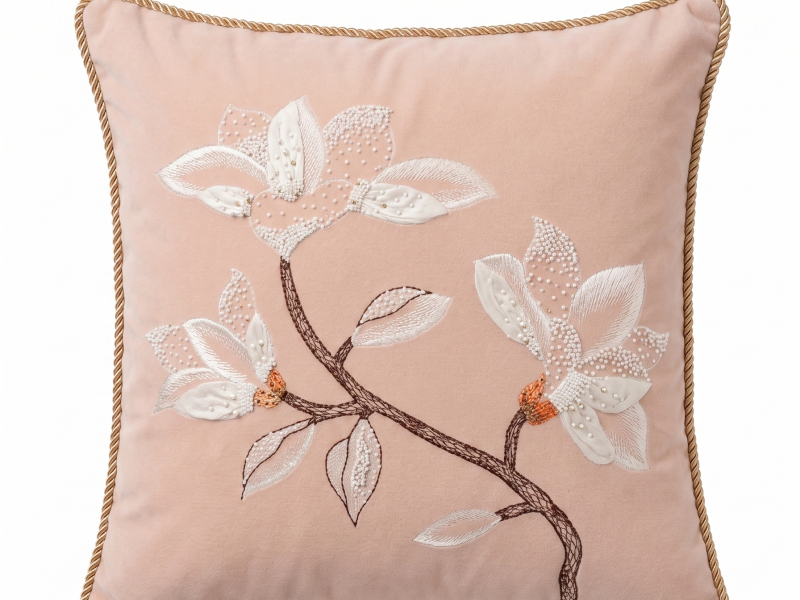 Blush Magnolia Cushion Square B