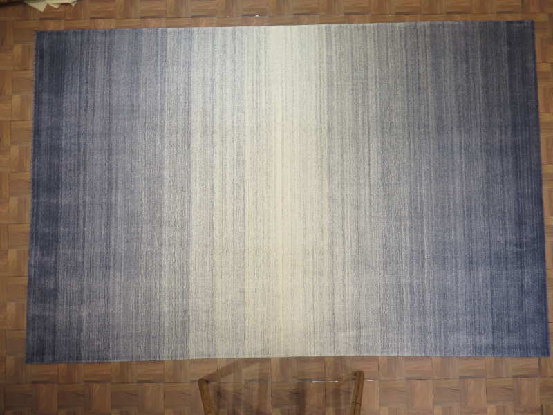 Gradation Blue 1.50x0.90 Up To 4x3M. Wool Bamboo Silk 