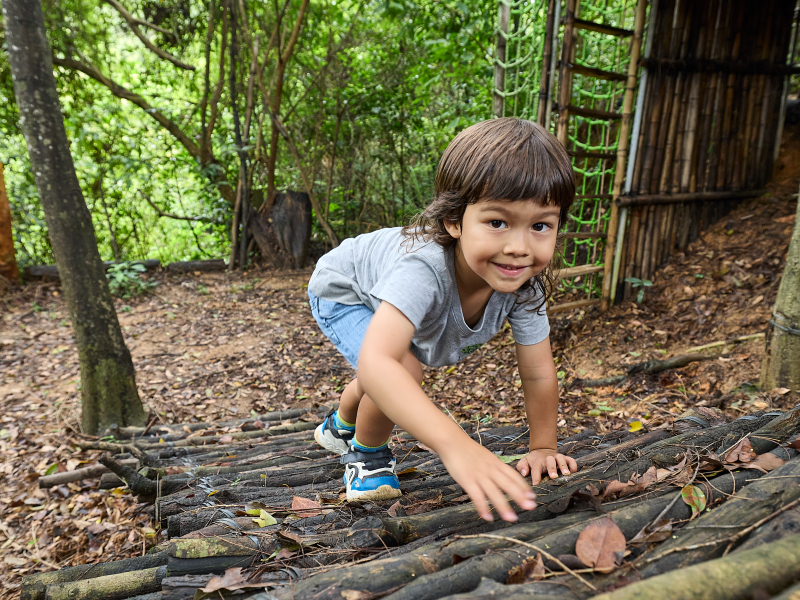 outdoor play or outdoor learning at preschool in sai kung