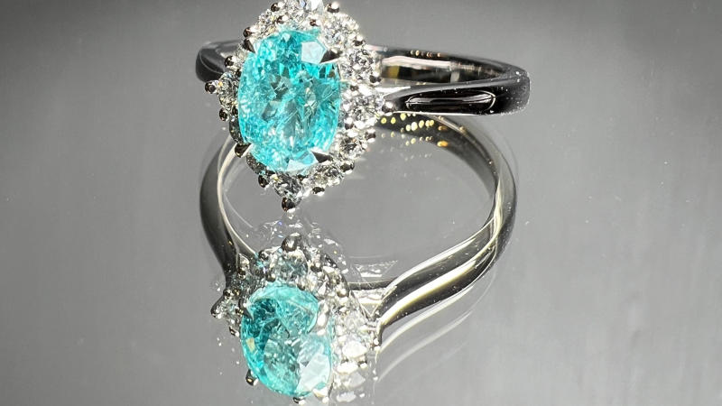 Splitting Colours Jewellery - tourmaline jewellery, tourmaline paraiba, birthstone for October