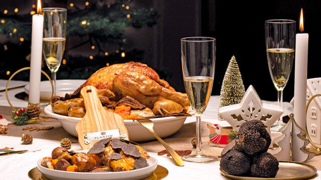 christmas hampers of french food - caviar and foie gras
