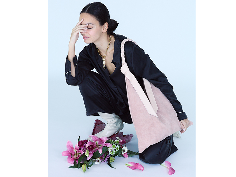 The Fanny Suede Bag - Rose Nude from Excuse My French