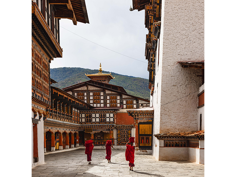 Monks in Bhutan