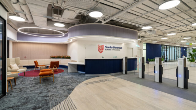 stamford new high school at west kowloon campus, hoi fai road promenade