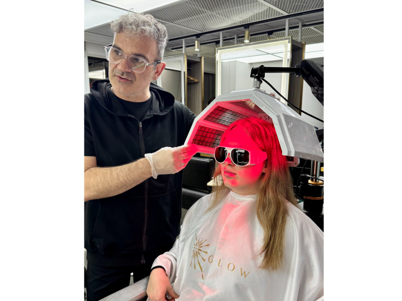 light therapy for thinning hair at glow salon hong kong