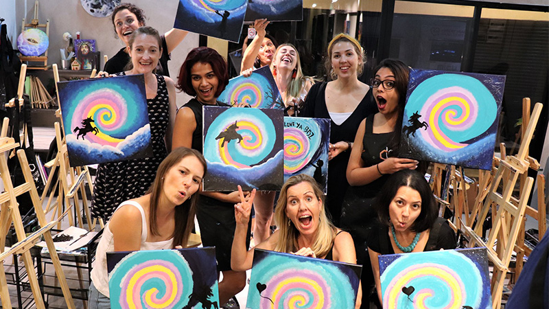 paint & sip kl - malaysia events, waht's on this weekend, weekend in malaysia