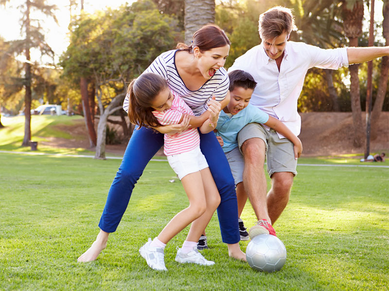 family fun in the park - for web article on kids and exercise, benefits for children's health