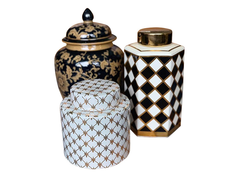 Red Velvet online store - Ginger Jars black and white