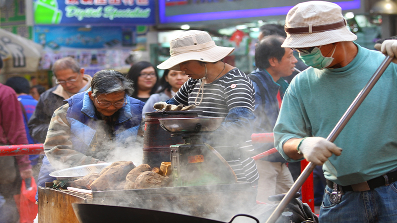 winter market in Hong Kong