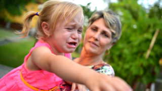 Parenting - crying child, physical punishment by spanking