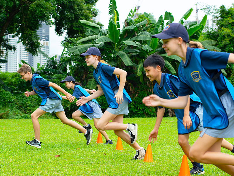 Students at Invictus School Hong Kong, international through-train school 