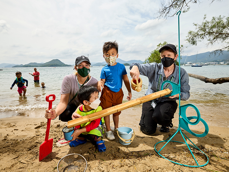 Students at Malvern College Pre-School's Forest-Beach School enjoying outdoor play